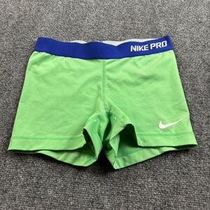 NIKE PRO Women’s Green/Blue Athletic Shorts size: Small
